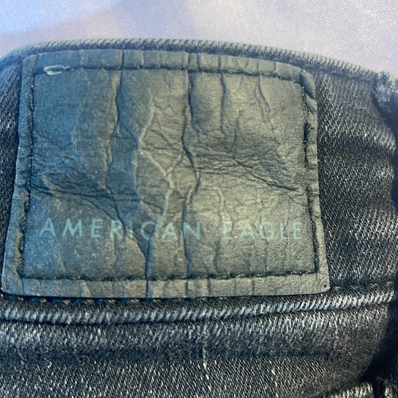 American Eagle Black Ripped Jean Shorts - Picture 4 of 4